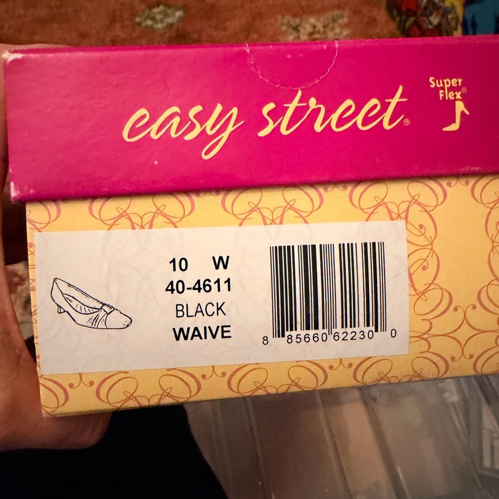 NIB Easy Street Women's Waive Shoes 10 wide, black - Picture 4 of 4